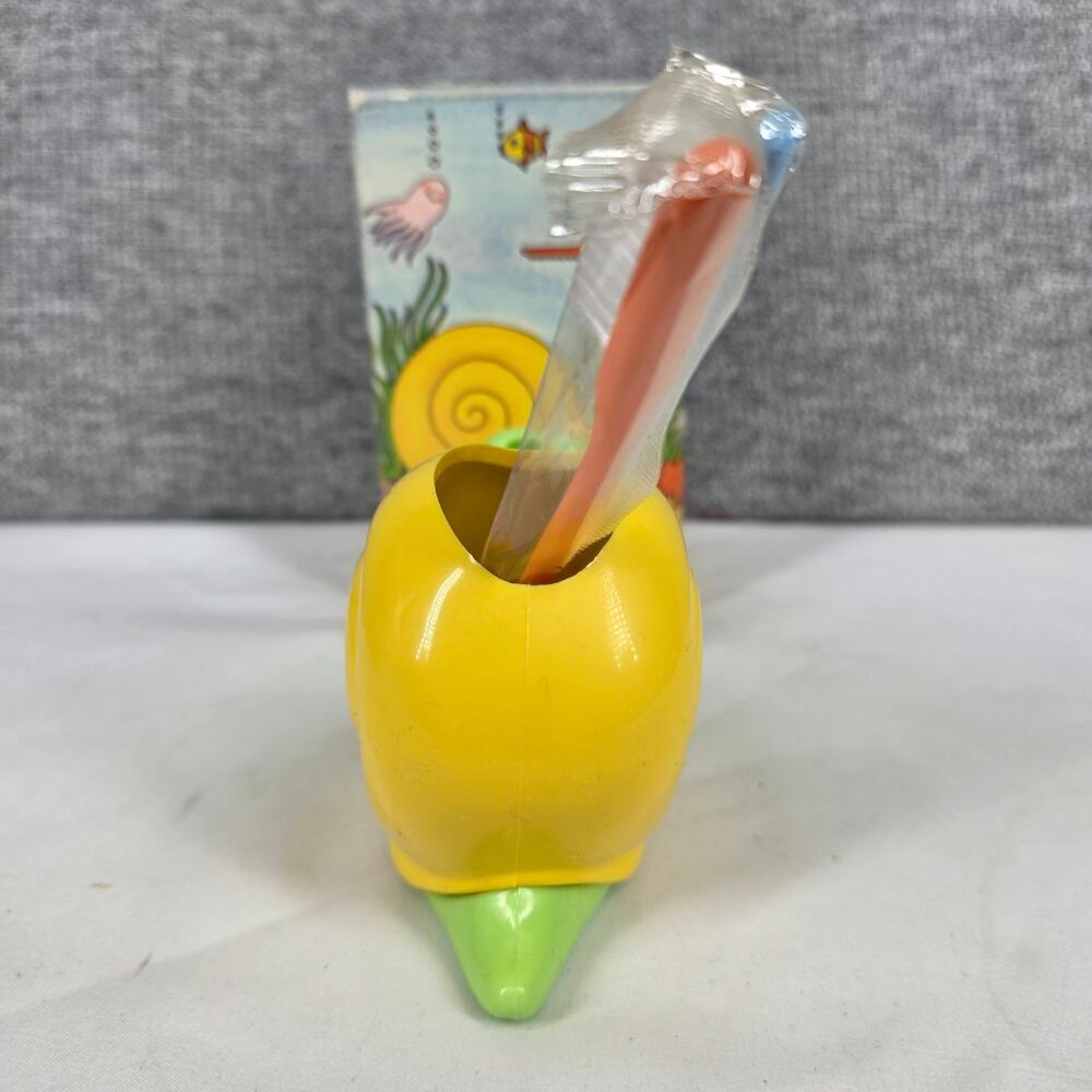 AVON VINTAGE 1970s SMILE‑N‑SNAIL TOOTHBRUSH HOLDER + 2 TOOTHBRUSH – NIB / NOS - Picture 9 of 9